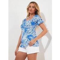 Joe Browns Summer Blues Printed Top - Blue