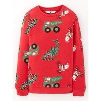 Mini V By Very Boys All Over Print Christmas Sweatshirt