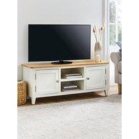Very Home Harbour Ready Assembled 2 Door Tv Unit - White/Oak - Fits Up To 42 Inch Tv