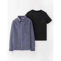 V By Very Corduroy Shirt And T-Shirt - Multi