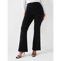 V By Very Curve Pull On Stretch Bootcut Jean - Black