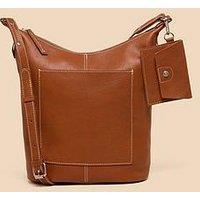 White Stuff Fern Leather Crossbody - Brown