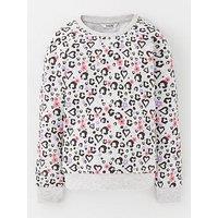 Everyday Girls Long Sleeve Heart T-Shirt - Black