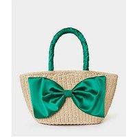 Joe Browns Satin Bow Basket Bag - Green
