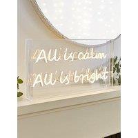 Festive All Is Calm And Bright Light Christmas Decoration