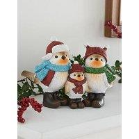 Festive Set 3 Robin Family Christmas Decoration