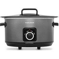 Morphy Richards 6.5L Sear & Stew Slow Cooker - Hinged Hid - Black - Aluminum