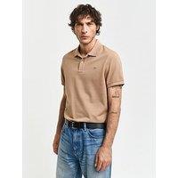 Gant Regular Fit Shield Pique Polo Shirt - Khaki