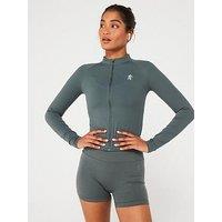 Gym King Womens 365 Full Zip Funnel - Dark Green
