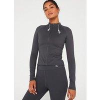 Gym King Womens 365 Full Zip Funnel - Grey