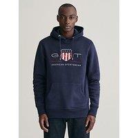 Gant Logo Overhead Hoodie - Navy