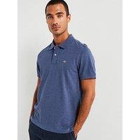 Gant Regular Fit Shield Pique Polo Shirt - Blue