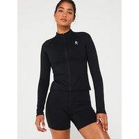 Gym King Womens 365 Full Zip Funnel - Black