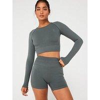 Gym King Womens Sculpt Seamless Ls Top - Green