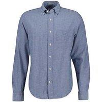 Gant Regular Fit Crepe Long Sleeve Shirt - Light Blue