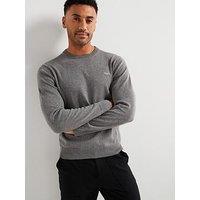 Gant Cotton Crew Knitted Jumper - Grey