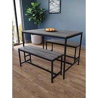 Vida Designs Roslyn 4 Seater Dining Table With Bench Set