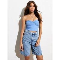 New Look Twist Bandeau Top - Blue