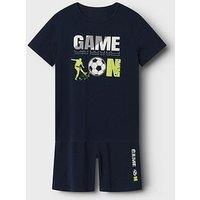 Name It Boys Football Jersey Shorty Pyjamas - Dark Sapphire