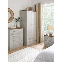 Very Home Crawford 3 Piece Package Deal - 2 Door Wardrobe, 4 Drawer Chest And 2 Drawer Bedside Chest