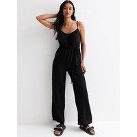 New Look Black Belted Jumpsuit