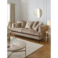 Very Home Capri 4 Seater Scatter Back Sofa - Natural