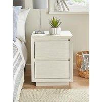 Very Home Alsop 2 Drawer Bedside Chest - White Oak Effect - Fsc Certified