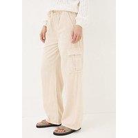 Fatface Carter Cargo Wide Leg Jean - Cream