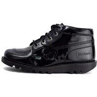 Kickers Kick Hi Vegan Patent - Black