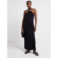 River Island Halterneck Maxi Dress - Black