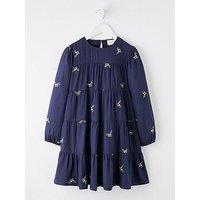 V By Very Girls Shirred Embroidery Dress