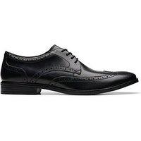 Clarks Brandon Limit Brogue Shoes - Black