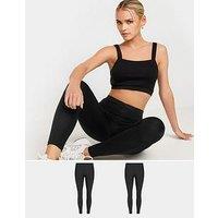 Pixiegirl Petite 2 Pack Basic Legging - Black