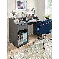 The Very Collection Aspen Gaming Desk - Dark Grey Oak Effect