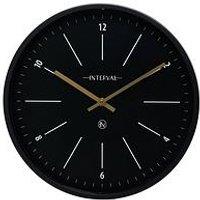 Interval Black Metal Wall Clock