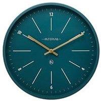 Interval Emerald Metal Wall Clock