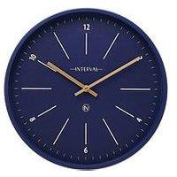 Interval Navy Metal Wall Clock