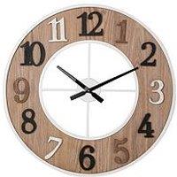 Hometime Wood & Metal Wall Clock - 60Cm