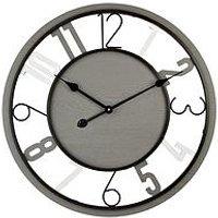 Hometime Wood And Metal Wall Clock In Grey