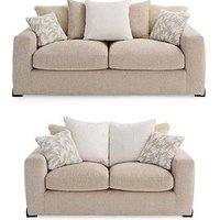 Very Home Sicily Fabric 3 Seater + 2 Seater Sofa Set (Buy & Save!)