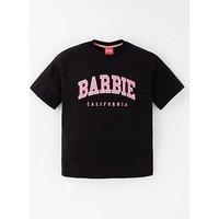 Barbie Oversized Collegiate T-Shirt - Black