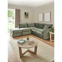 Very Home Layla Fabric Left Hand Corner Chaise With Footstool