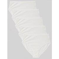 Everyday 5Pk Plain Cotton Full High Waisted Briefs