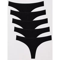 Everyday 5Pk Plain Cotton Thongs