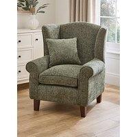 Very Home Denton Chunky Weave Fabric Wing Chair