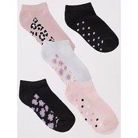 Everyday 5Pk Print Trainer Liner Socks