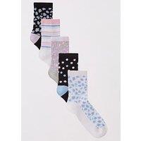 Everyday 5Pk Printed Ankle Socks - Multi