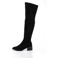 Everyday Wide Over The Knee Boot - Black