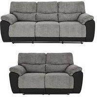 Sienna 3 + 2 Seater Fabric Recliner Sofa