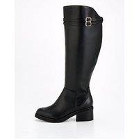 V By Very Wide Fit With Wider Fitting Calf Knee Boot - Black